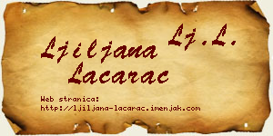 Ljiljana Laćarac vizit kartica